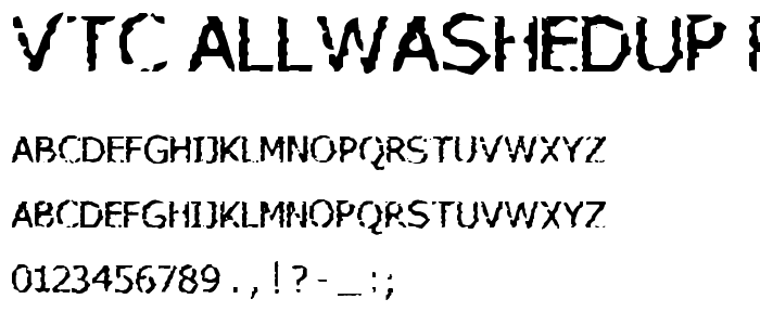 VTC AllWashedUp Regular font